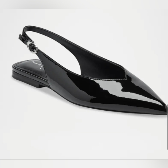 🖤🔹️Marc Fisher LTD 🔹️black Gabra Patent Leather Slingback Flats